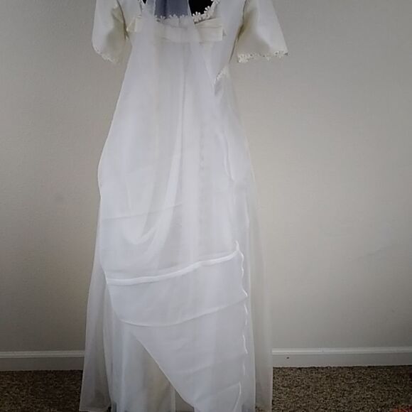 VTG Christine Gowns Panorama City California Wedding W Dress Sz 10 Ivory Color - Picture 8 of 16